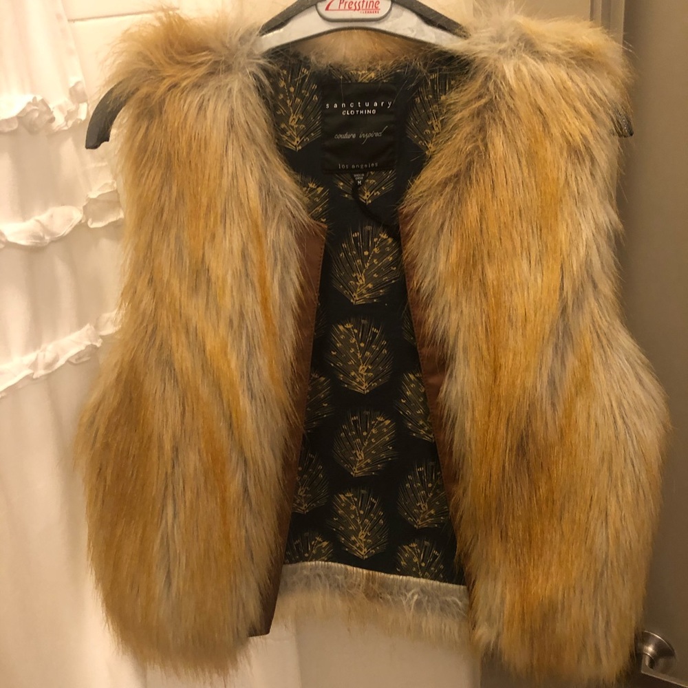 Faux fur vest